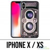 Custodia per iPhone X / XS - Fotocamera vintage nera