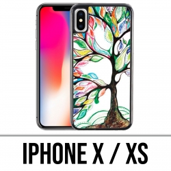 Funda iPhone X / XS - Árbol multicolor