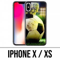 Coque iPhone X / XS - Ballon Football Pied