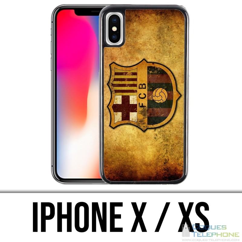 X / XS iPhone Hülle - Barcelona Vintage Fußball