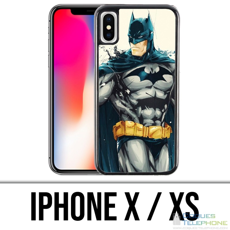 X / XS iPhone Case - Batman Paint Art