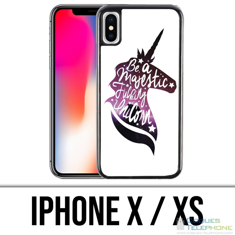 Coque iPhone X / XS - Be A Majestic Unicorn