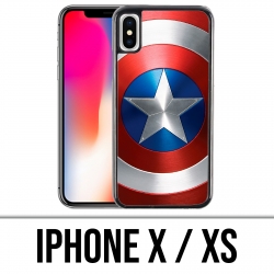 Funda iPhone X / XS - Escudo de los Vengadores del Capitán América