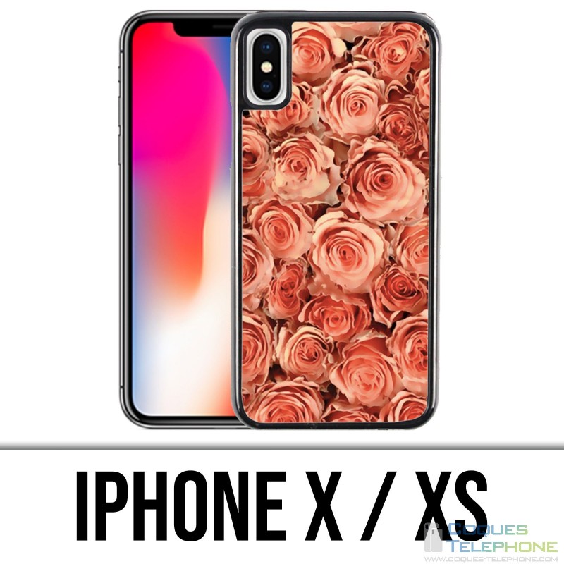 Custodia per iPhone X / XS - Bouquet Rose