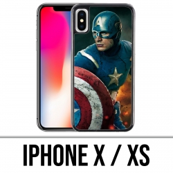 Custodia per iPhone X / XS - Captain America Comics Avengers