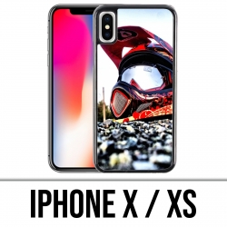 Coque iPhone X / XS - Casque Moto Cross