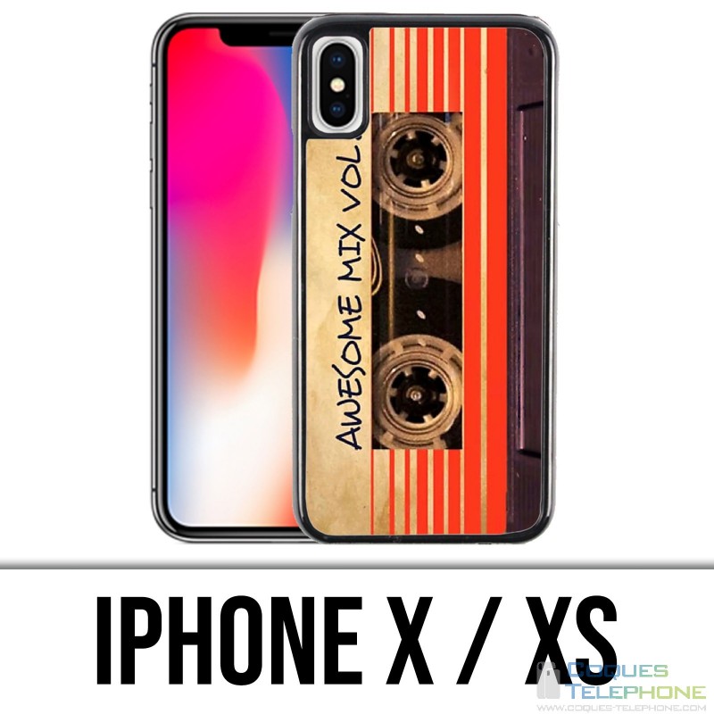 Coque iPhone X / XS - Cassette Audio Vintage Gardiens De La Galaxie