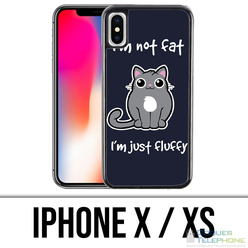 Coque iPhone X / XS - Chat Not Fat Just Fluffy