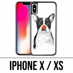 Funda iPhone X / XS - Payaso Perro Bulldog
