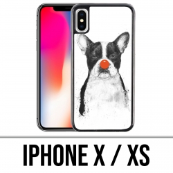 X / XS iPhone Case - Dog Bulldog Clown