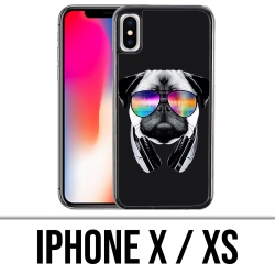 Funda iPhone X / XS - Perro Pug Dj
