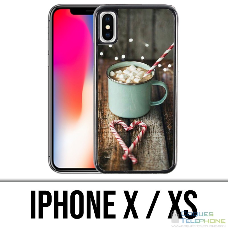 Coque iPhone X / XS - Chocolat Chaud Marshmallow