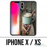 Funda iPhone X / XS - Malvavisco con chocolate caliente