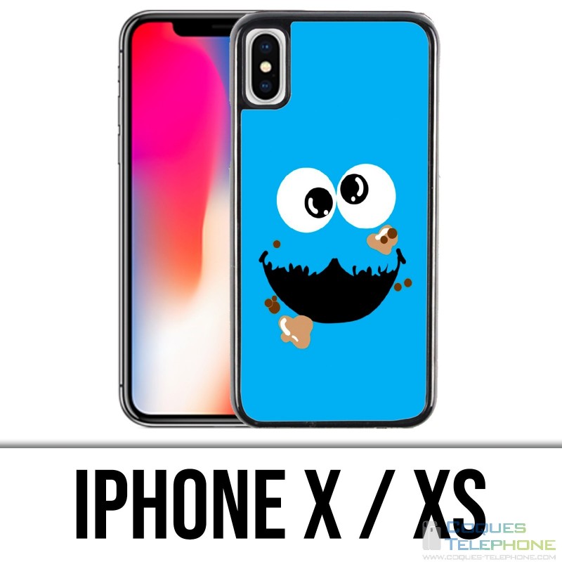 Coque iPhone X / XS - Cookie Monster Face