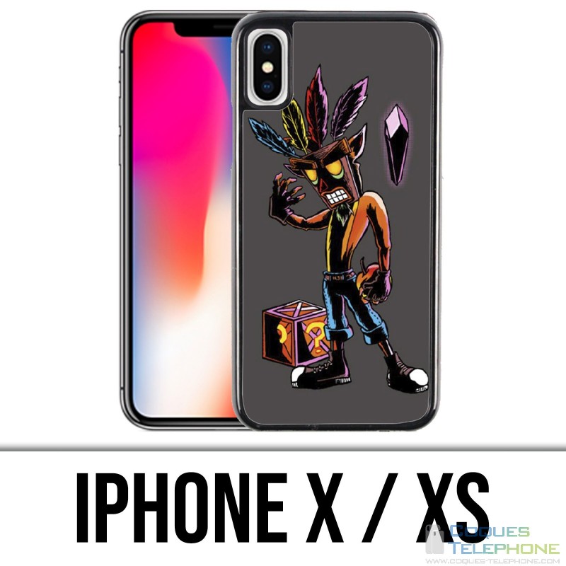 Custodia per iPhone X / XS - Maschera Crash Bandicoot