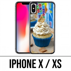 Coque iPhone X / XS - Cupcake Bleu