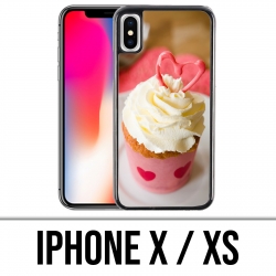 Custodia per iPhone X / XS - Cupcake rosa