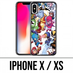 Coque iPhone X / XS - Cute Marvel Heroes