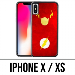 Custodia per iPhone X / XS - Dc Comics Flash Art Design