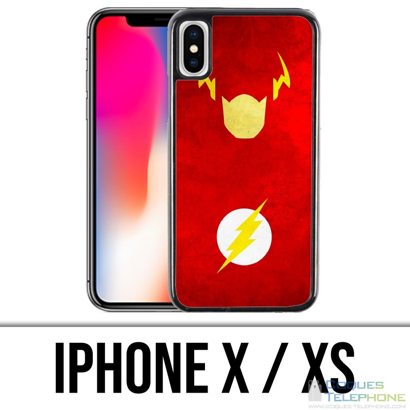 X / XS iPhone Hülle - Dc Comics Flash Art Design