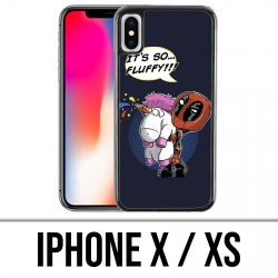 Coque iPhone X / XS - Deadpool Fluffy Licorne