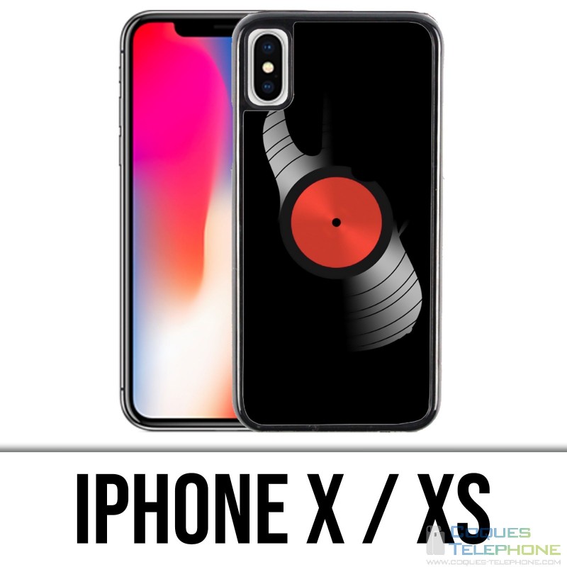 Coque iPhone X / XS - Disque Vinyle