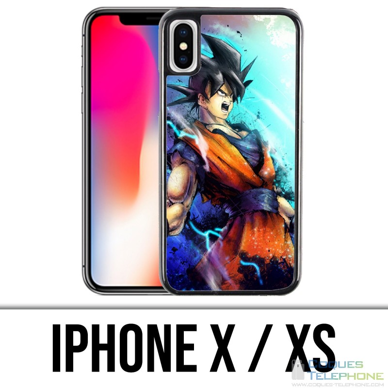 Coque iPhone X / XS - Dragon Ball Goku Couleur