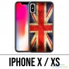 Coque iPhone X / XS - Drapeau Uk Vintage