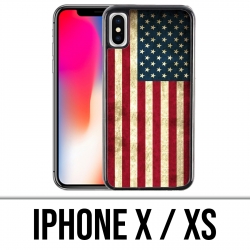 Coque iPhone X / XS - Drapeau Usa