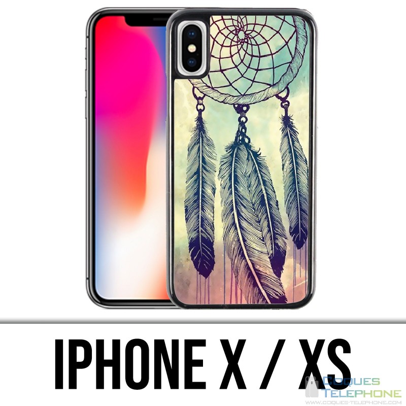 IPhone X / XS Hülle - Dreamcatcher Feathers