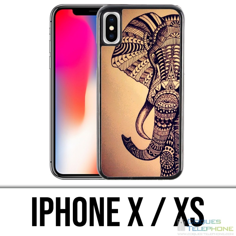 Custodia iPhone X / XS - Elefante azteco vintage