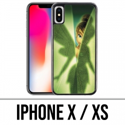 Coque iPhone X / XS - Fée Clochette Feuille