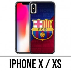 Coque iPhone X / XS - Football Fc Barcelone Logo