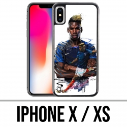 Coque iPhone X / XS - Football France Pogba Dessin