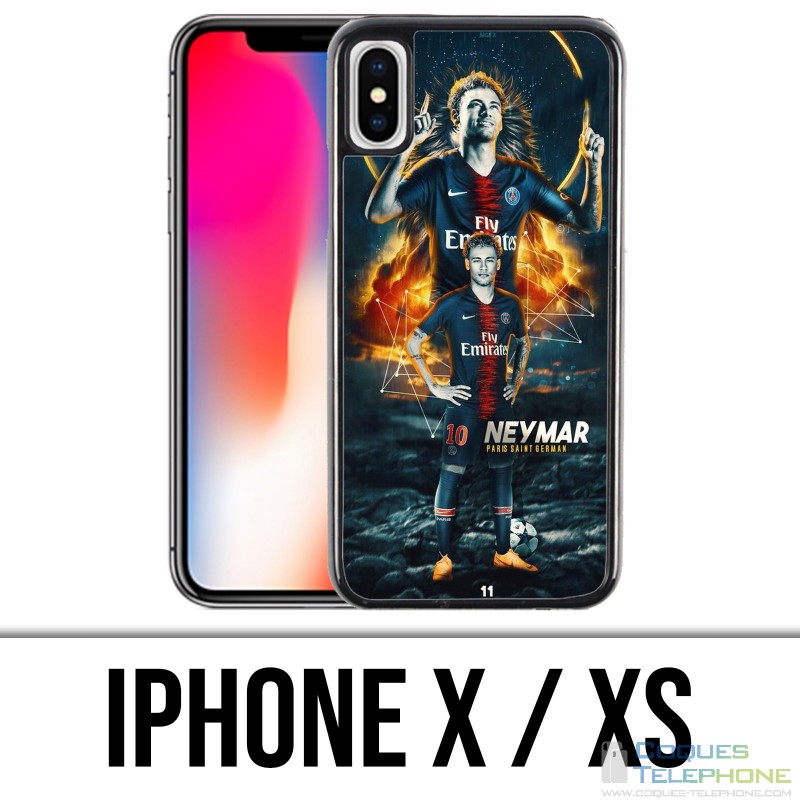 Coque iPhone X / XS - Football Psg Neymar Victoire