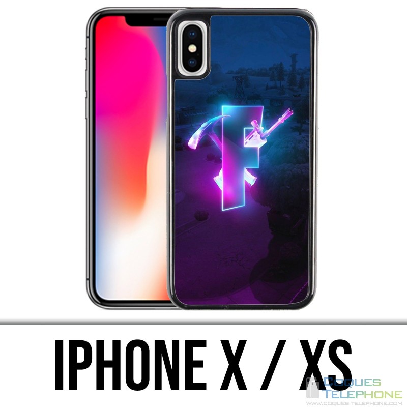 Custodia per iPhone X / XS - Fortnite Logo Glow