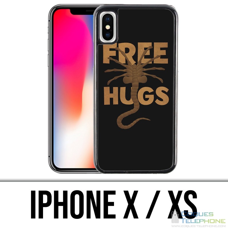 Coque iPhone X / XS - Free Hugs Alien