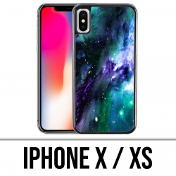 Coque iPhone X / XS - Galaxie Bleu