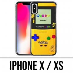 Coque iPhone X / XS - Game Boy Color Pikachu Jaune Pokémon