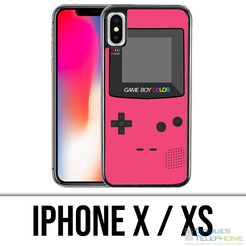 Funda iPhone X / XS - Game Boy Color Rosa