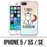 Coque iPhone 5 / 5S / SE - Licorne I Smell Raimbow
