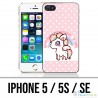 IPhone 5 / 5S / SE case - Unicorn Kawaii