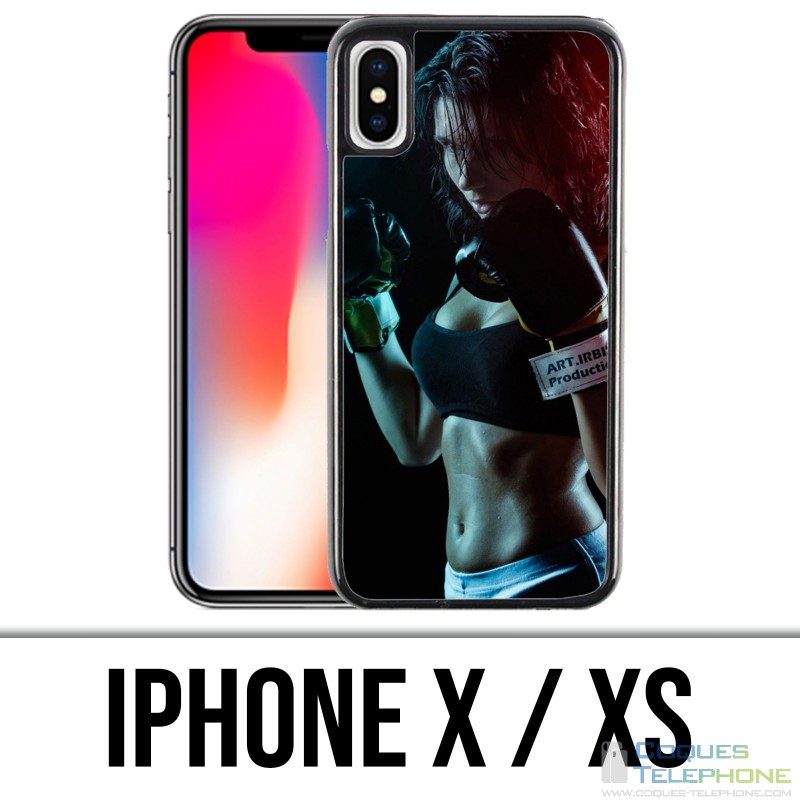 Coque iPhone X / XS - Girl Boxe