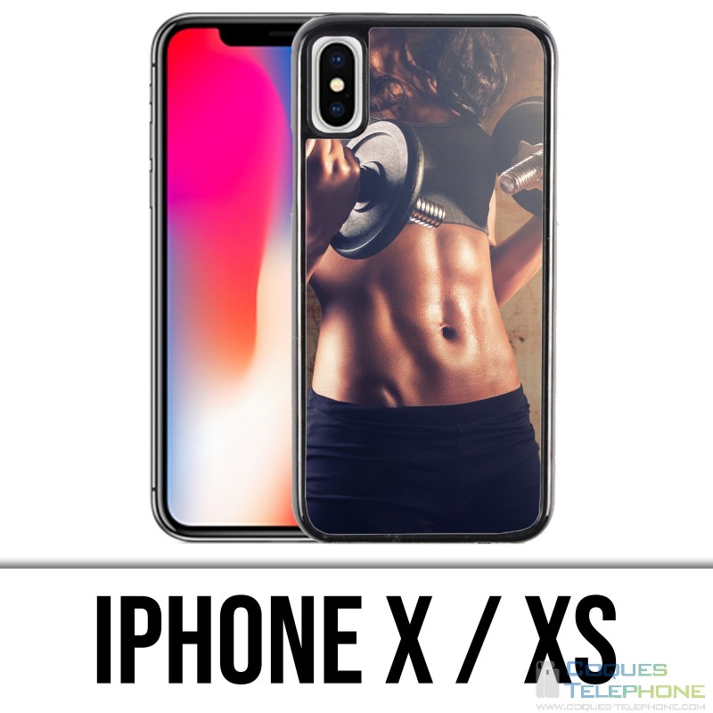 Coque iPhone X / XS - Girl Musculation
