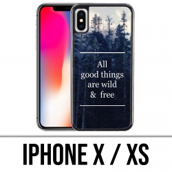 Custodia per iPhone X / XS - Le cose buone sono selvagge e gratuite