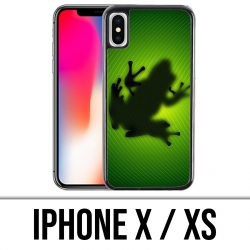 Coque iPhone X / XS - Grenouille Feuille