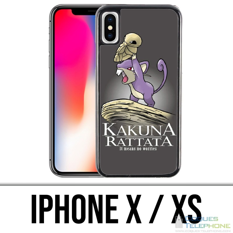 Coque iPhone X / XS - Hakuna Rattata Pokémon Roi Lion
