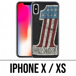 Custodia per iPhone X / XS - Logo Harley Davidson