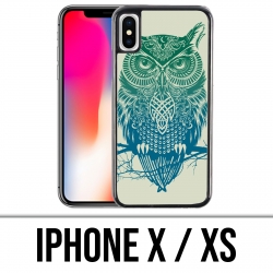 X / XS iPhone Fall - abstrakte Eule