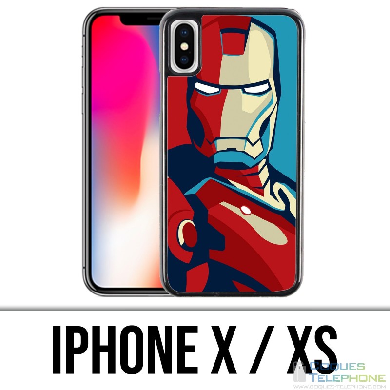 Funda para iPhone X / XS - Póster de diseño de Iron Man